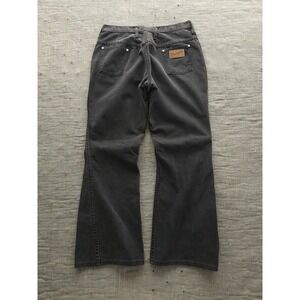 Vintage 1960s Wrangler Black Denim Flare Leg Jeans Women's 18 High Waisted